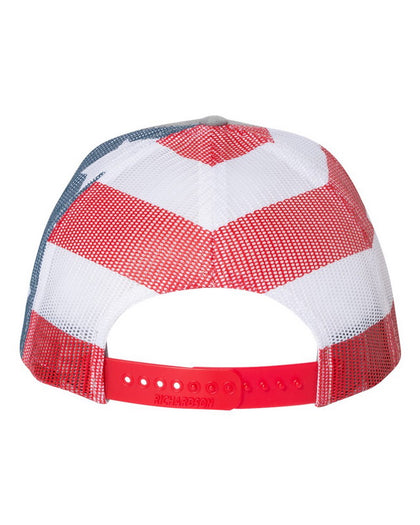 Custom Company Hats With Logo - American Flag Mesh Trucker Hat – Raised Stainless Design