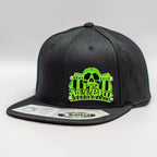 Custom Company Badge Hats With Logo - Flat Bill Black Hat – Dual Layered - Powder Coated Design - Headgear Hats