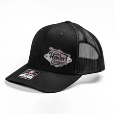 Custom Company Badge Hats With Logo - Black Mesh Trucker Hat – Raised Stainless Design - Headgear Hats