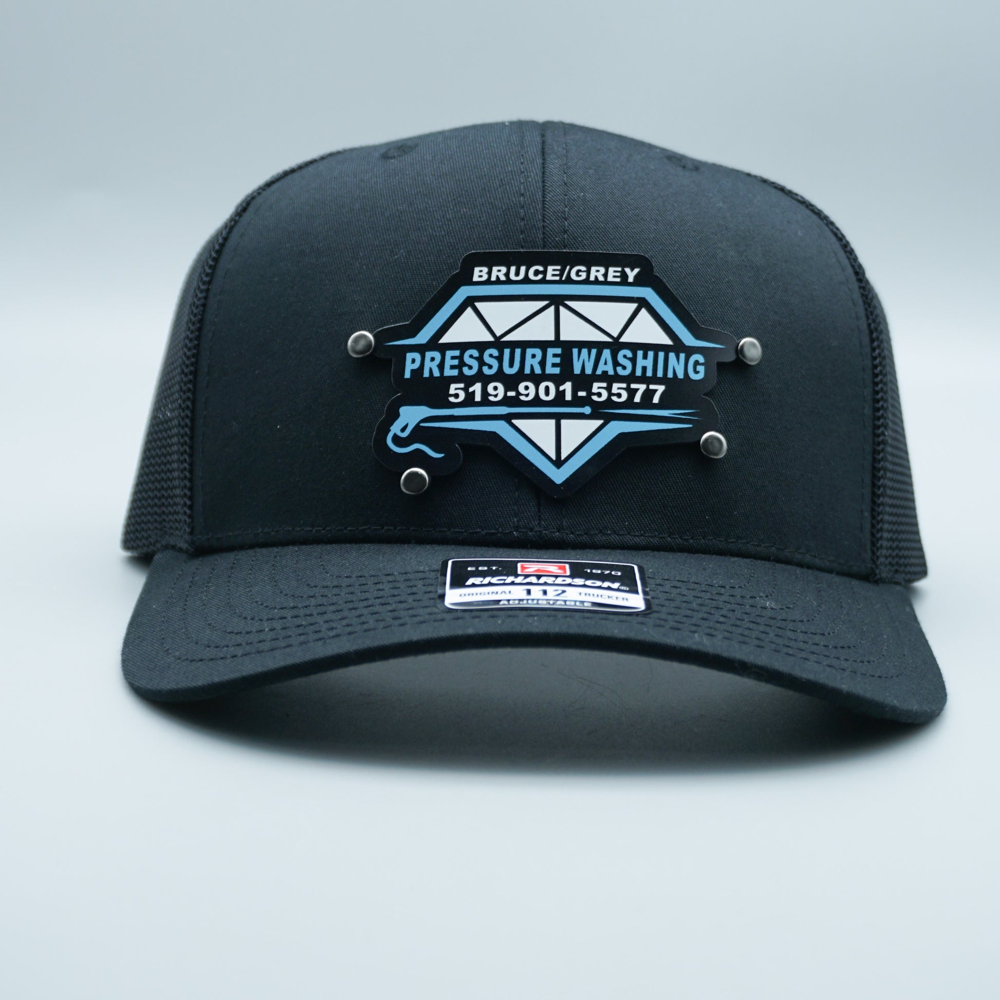 Custom Company Badge Hats With Logo - Mesh Trucker Hat – Full Color Raised Badging