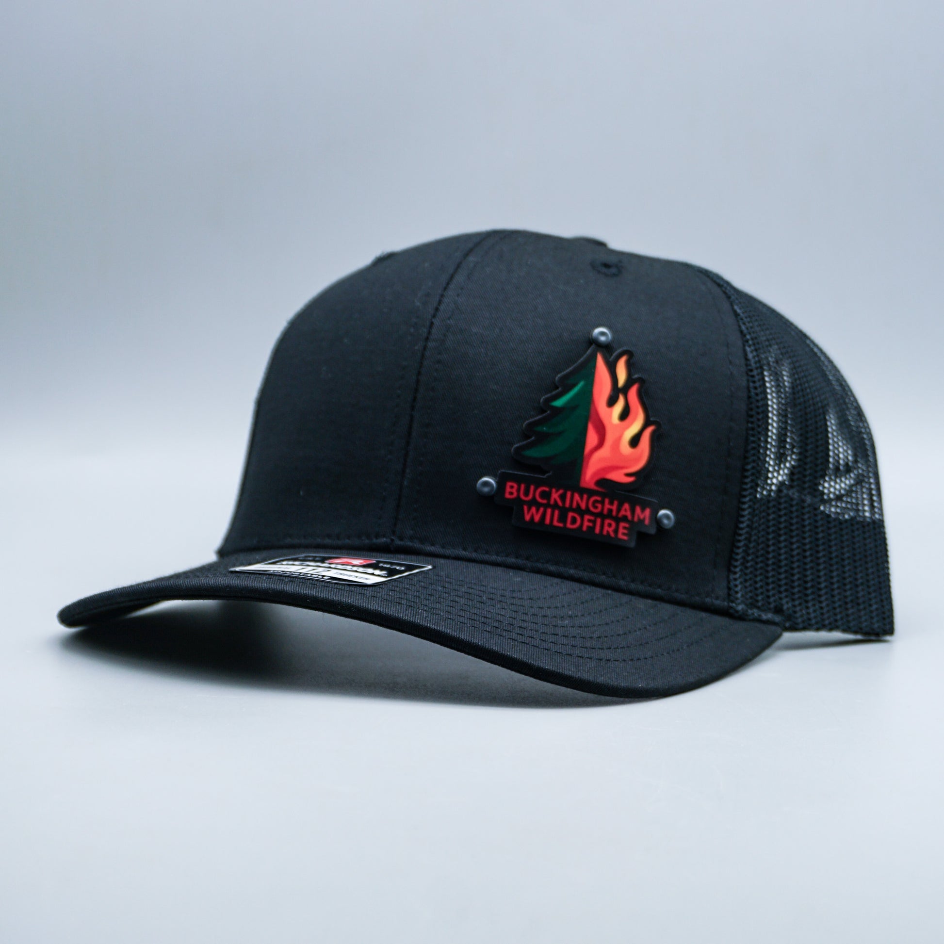 Custom Company Badge Hats With Logo - Mesh Trucker Hat – Full Color Raised Badging