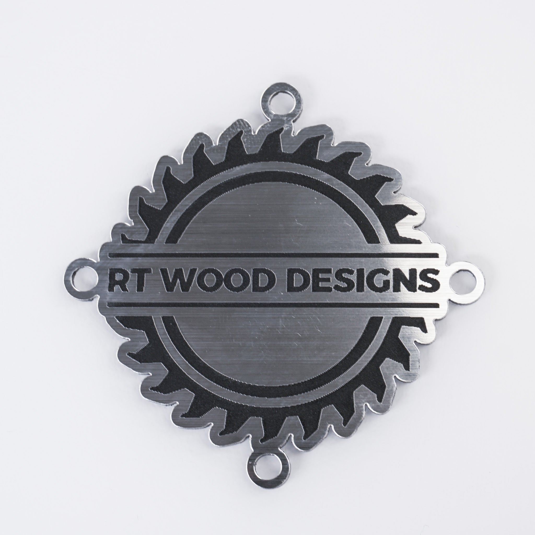 Badge Kit - Engraved Brushed Silver Polymer