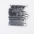 Badge Kit - Engraved Brushed Silver Polymer