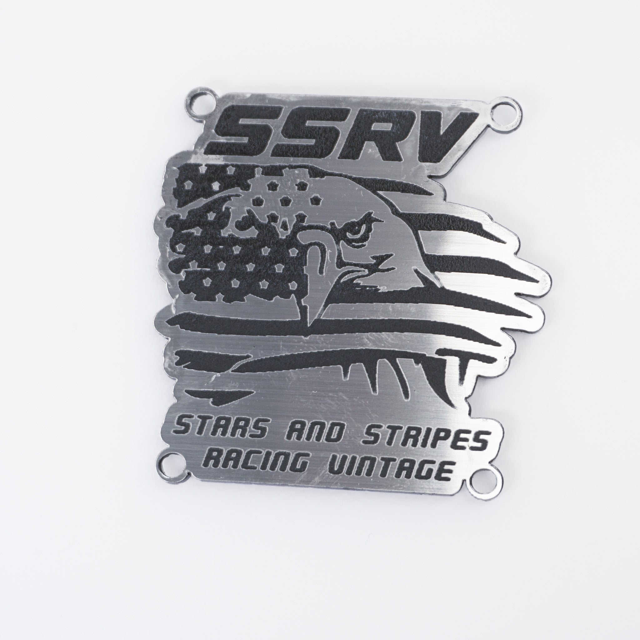 Badge Kit - Engraved Brushed Silver Polymer
