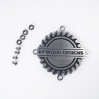 Badge Kit - Engraved Brushed Silver Polymer