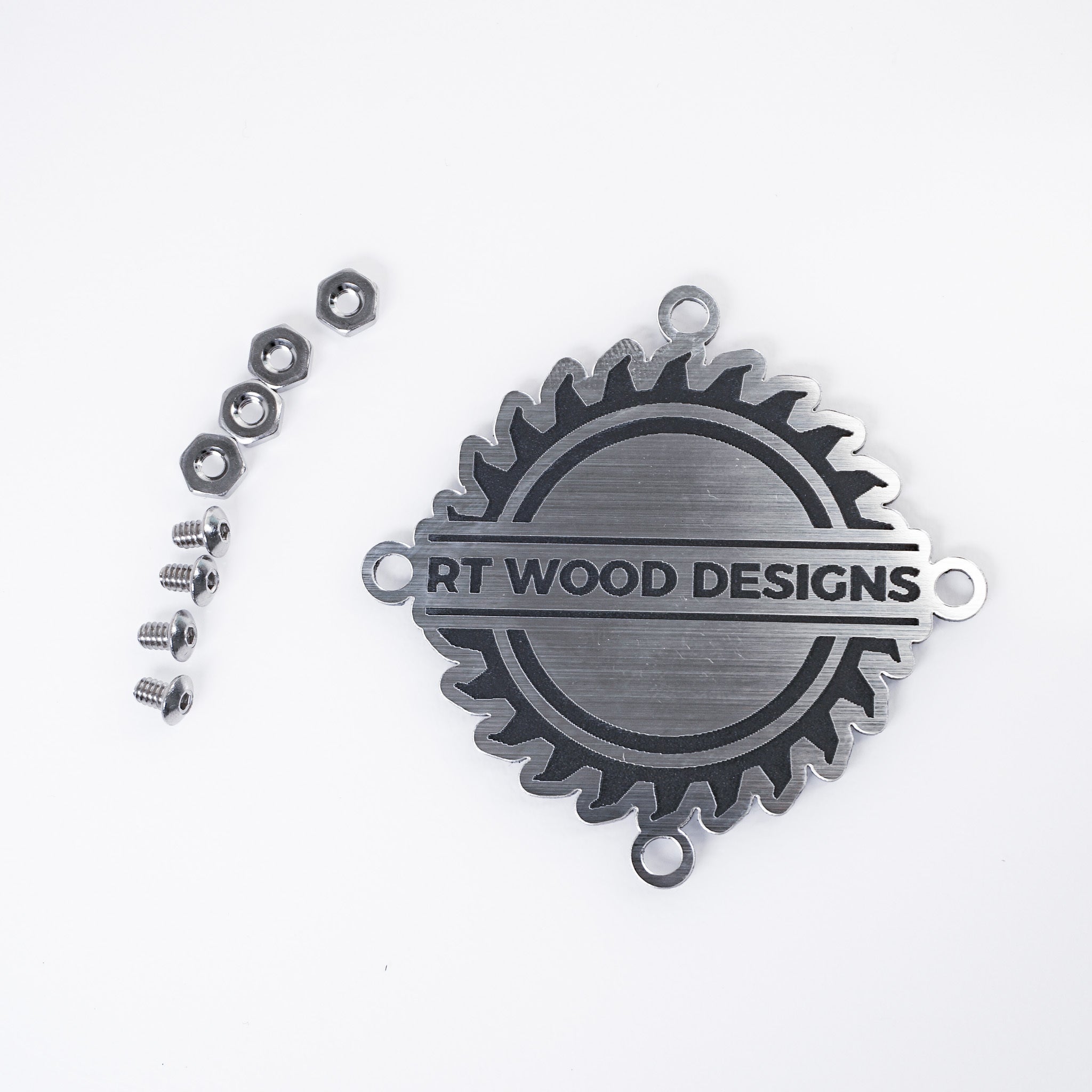 Badge Kit - Engraved Brushed Silver Polymer