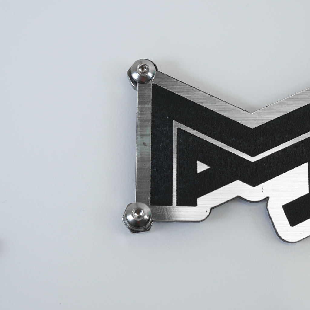 Badge Kit - Engraved Brushed Silver Polymer