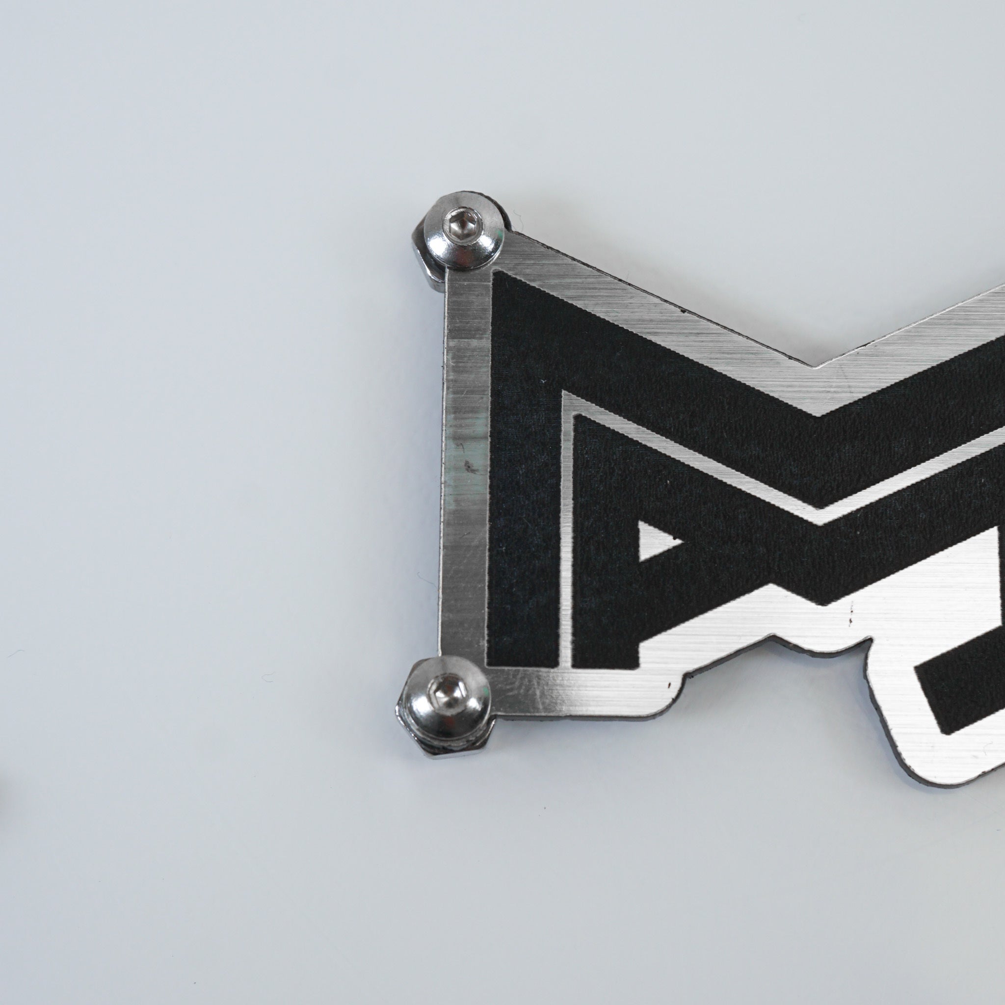 Badge Kit - Engraved Brushed Silver Polymer