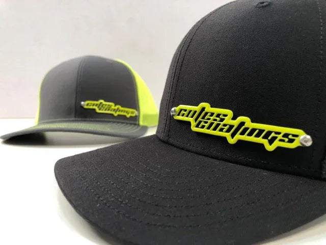 Custom Company Badge Hats With Logo - Mesh Trucker Hat – Single Layered - Powder Coated Design - Headgear Hats