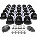 Pack entreprise moyenne - 25 Chapeaux avec badges en acier inoxydable, porte-clés et badges universels 1