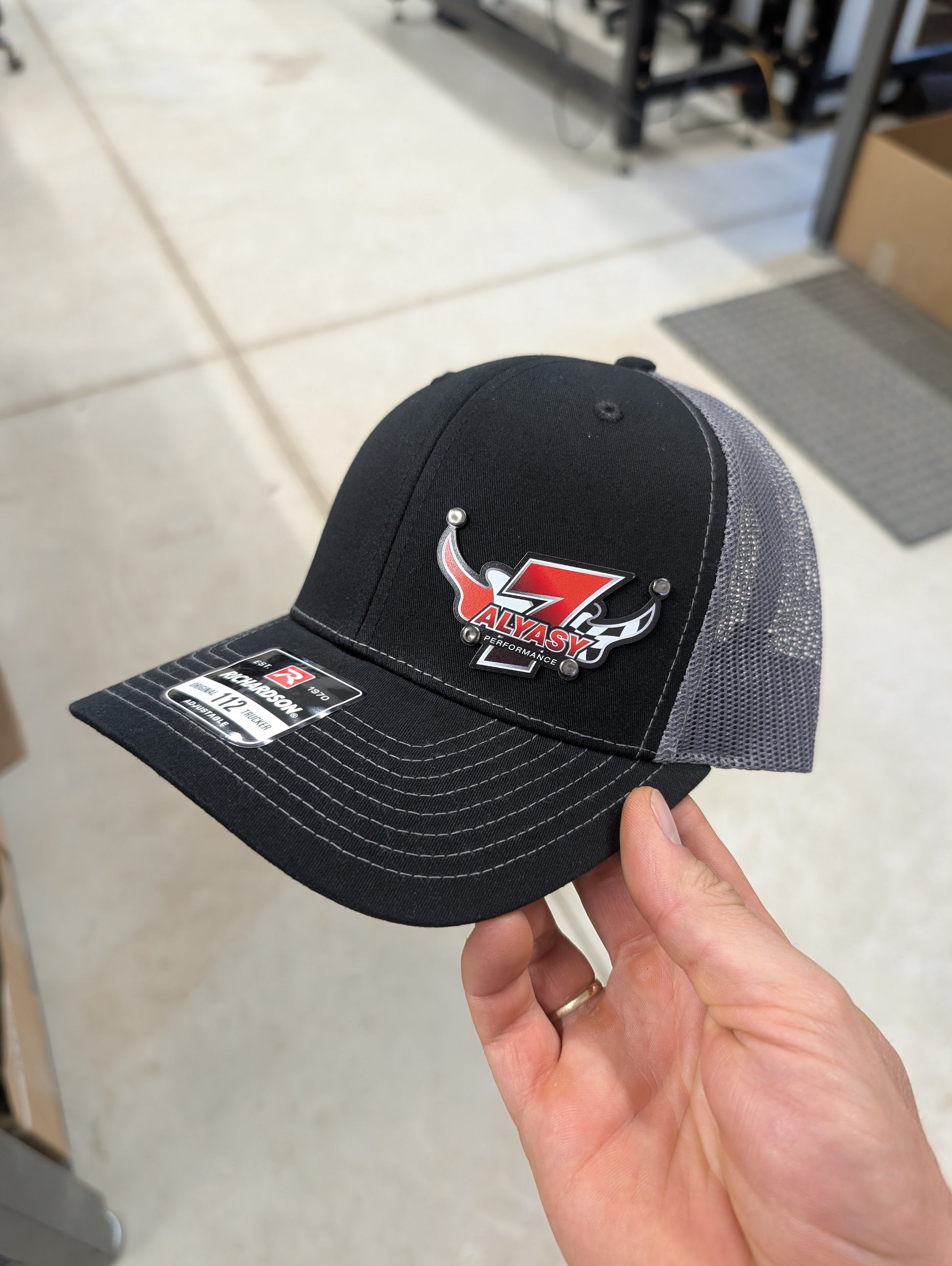 Custom Company Badge Hats With Logo - Mesh Trucker Hat – Full Color Raised Badging