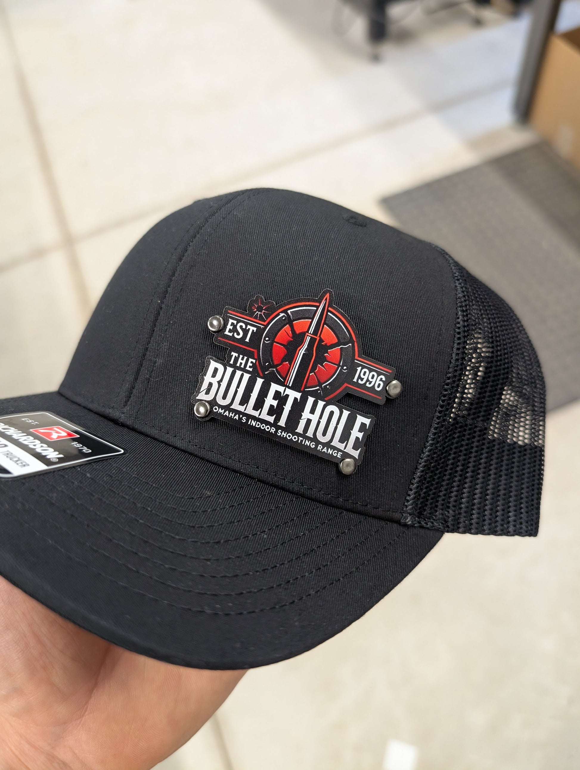 Custom Company Badge Hats With Logo - Mesh Trucker Hat – Full Color Raised Badging