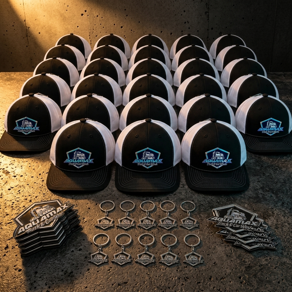 Medium Business Bundle - 25 Badge Hats, Keychains and Universal Badges