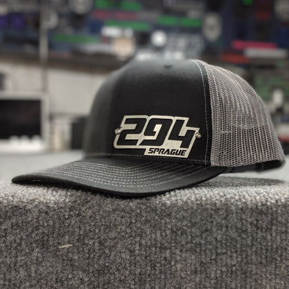 Motocross Number Hat - Black w/Charcoal Mesh - Headgear Hats