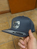 Gorra con número de motocross, ala plana, gris oscuro