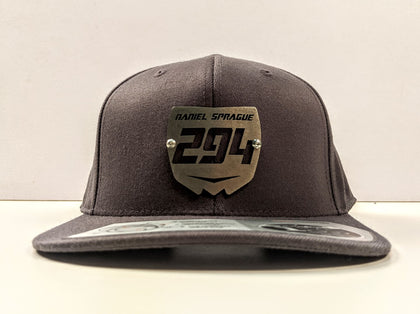 Motocross Number Hat - Flat Brim - Dark Gray - Headgear Hats
