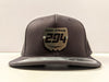 Gorra con número de motocross, ala plana, gris oscuro